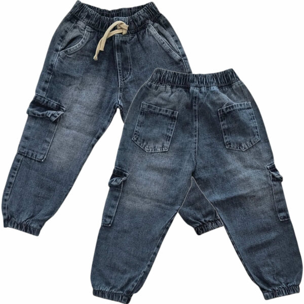 Art 2305 / Jean Jogger Cargo Azul Claro Talle 4 al 14