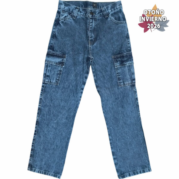 Art 2312 / Jean Baggie Cargo Azul Talle 4 al 16