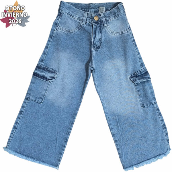 Art 2611-1 / Jean Wild Leg Cargo azul nev Talle 6 al 16