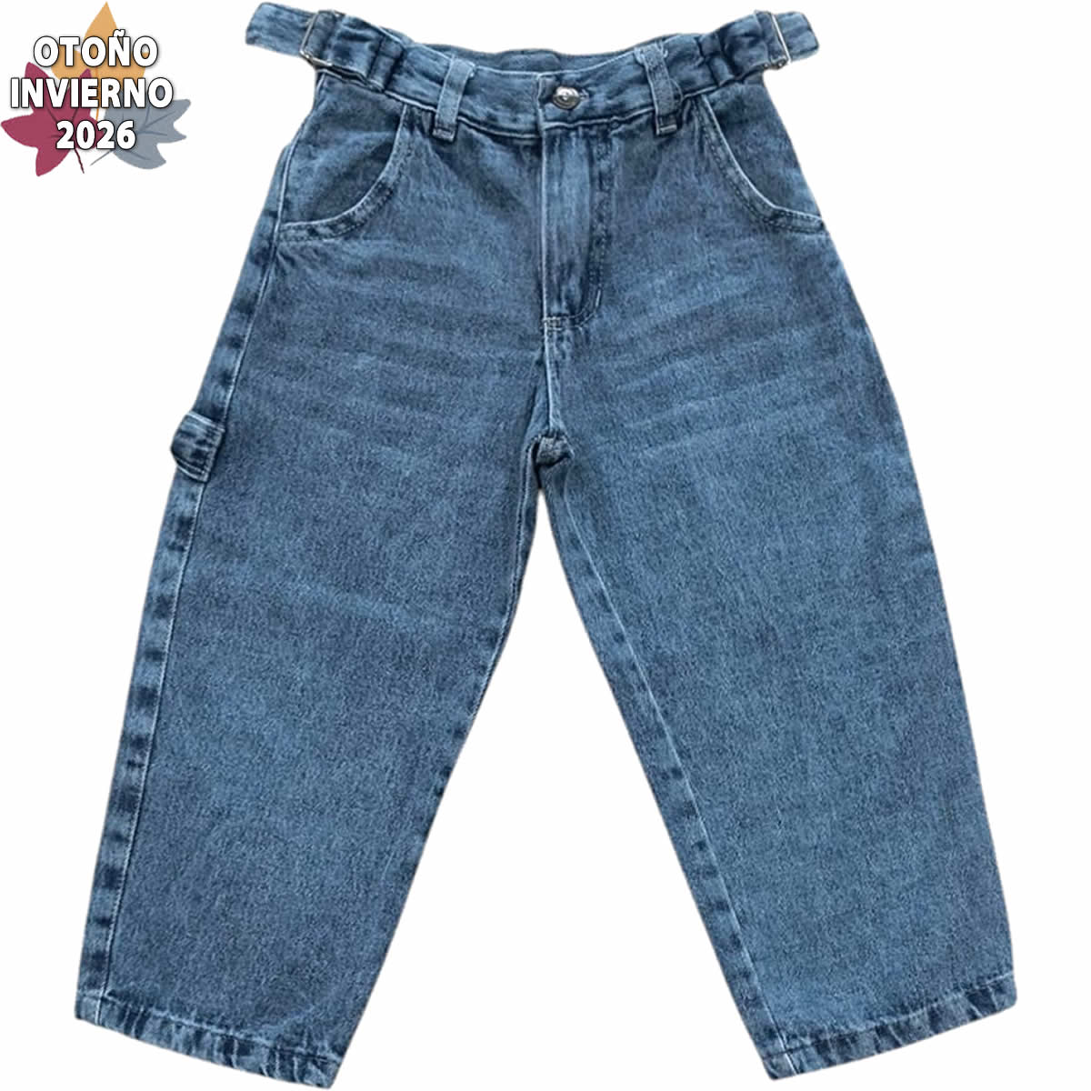 Art 2709-1 / Jean Baggie Cintura Ajuste Azul Claro Talle 6 al 16