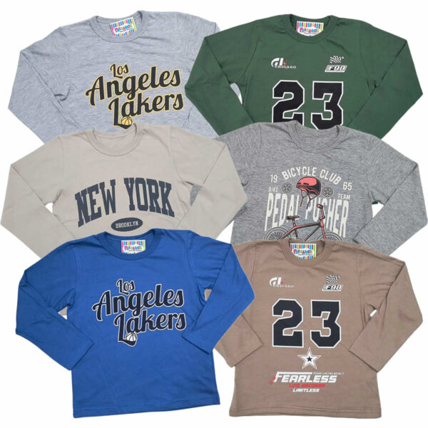 Art 2714 / Remeras de Algodón Peinado Surtidas- Talle 4 al 14