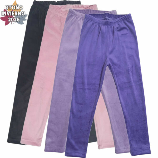 Art 2618 / Calzas de Plush  Liso Talle 4 al 16