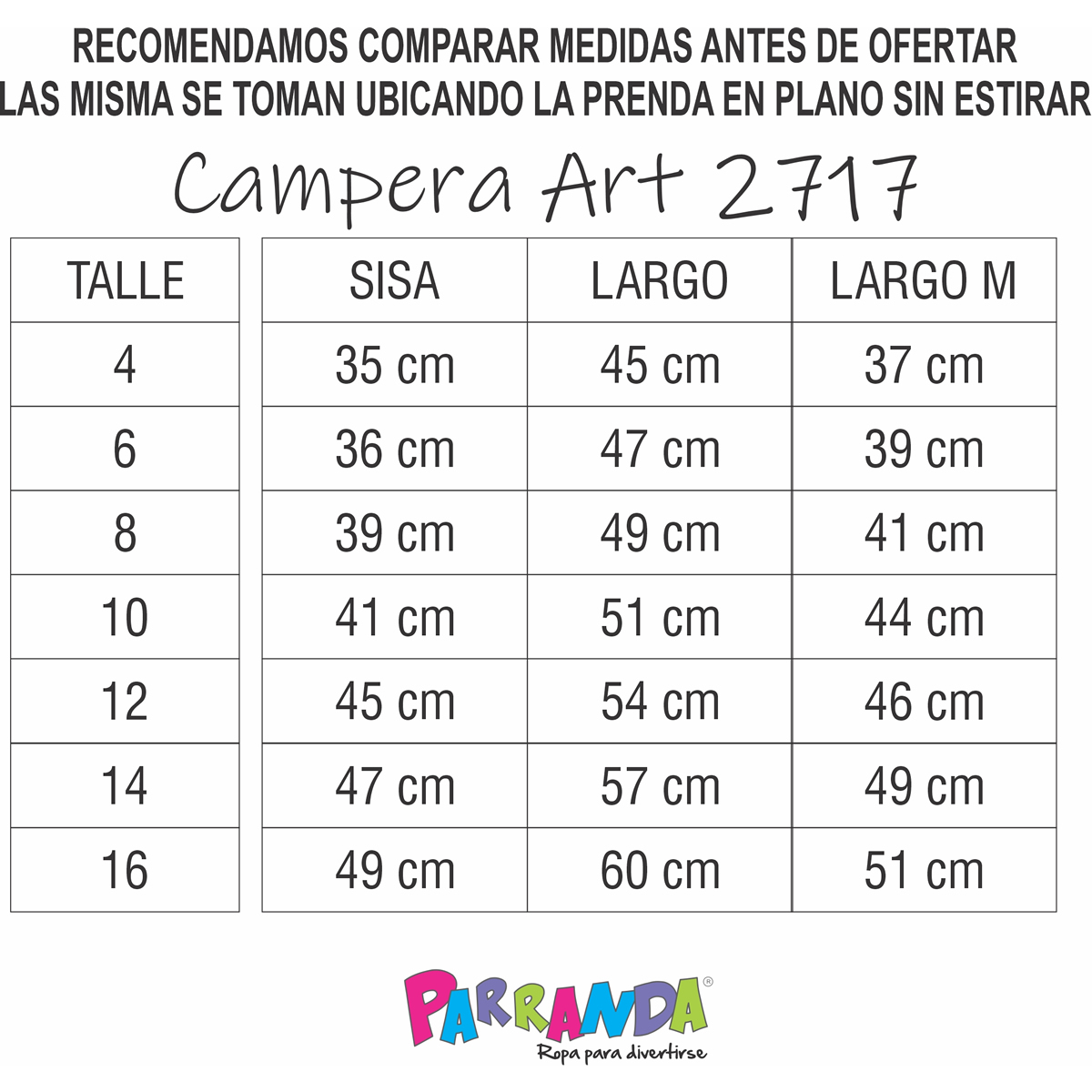 Art 2717 / Camperas de Algodon Frizado Peinado unisex - Talle 4 al 16 - Image 8