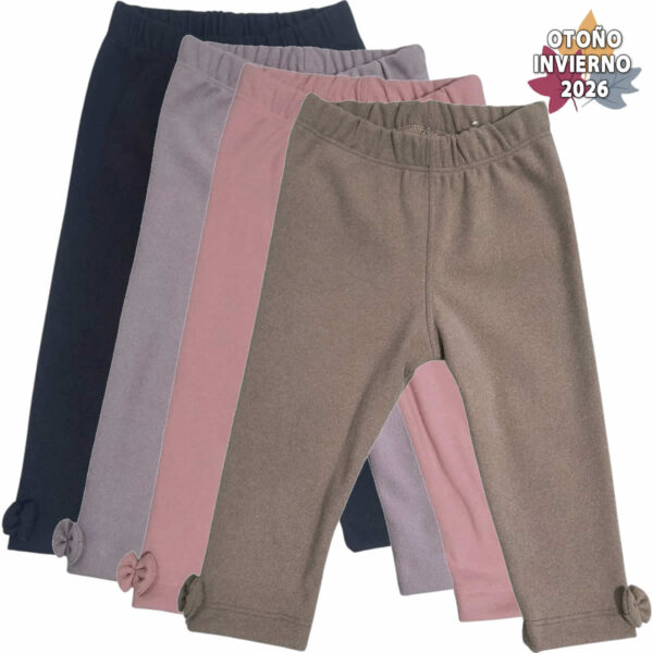 Art 2529 / Calza Bebe Darlom Frizado con Moño - Talle 2 al 5