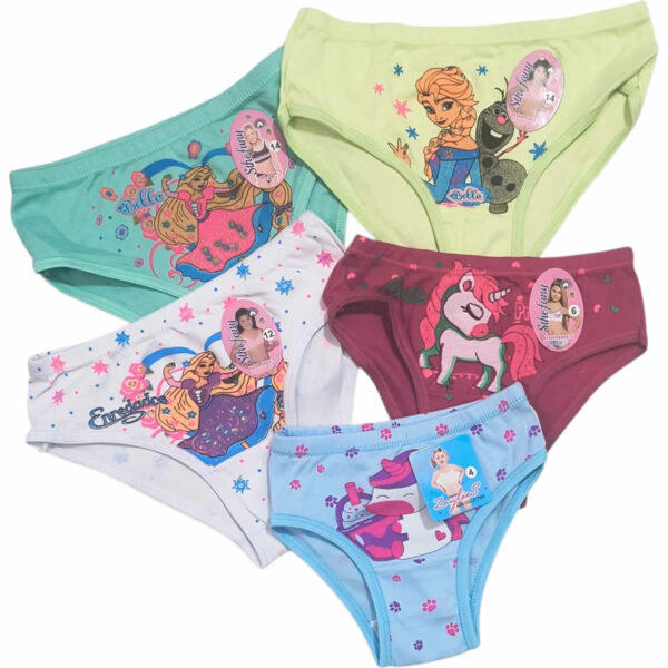 Art 2802 / Pack X 12 Bombachas Niña Personajes talle 4 al 14
