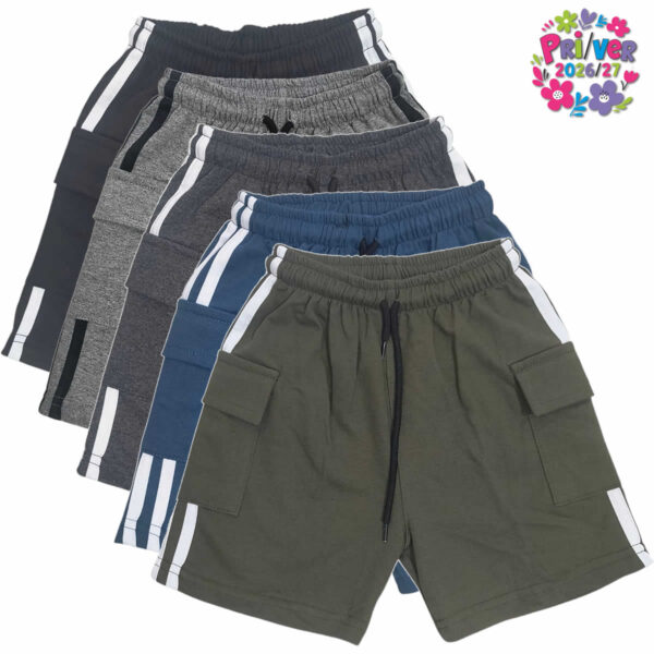 Art 3211 / Short Bermuda de Algodon Rustico Cargo con tira Talle 6 al 16
