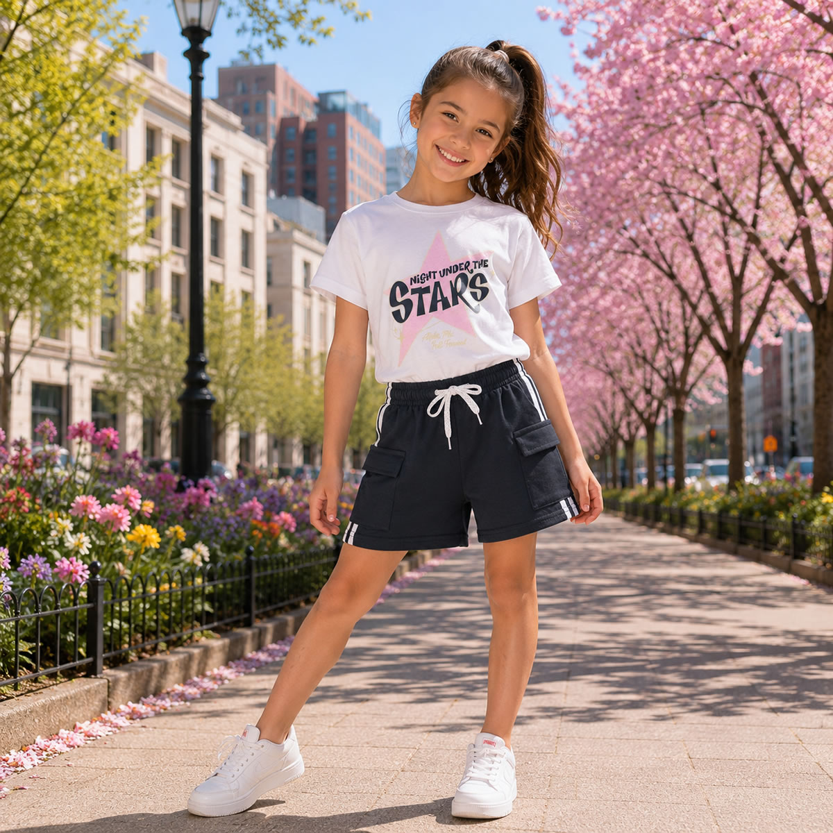 Art 3112 / Short Cargo Tira de Algodon Rustico talle 4 al 16 - Imagen 6