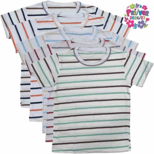 Art 3010 / Remeras de Algodon Rayada Talle 3 al 6