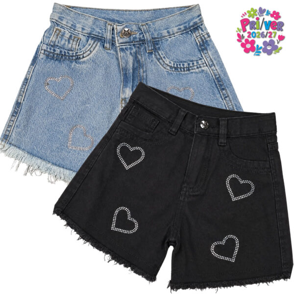 Art 3117 / Short Jean Recto con Strass talle 4 al 16