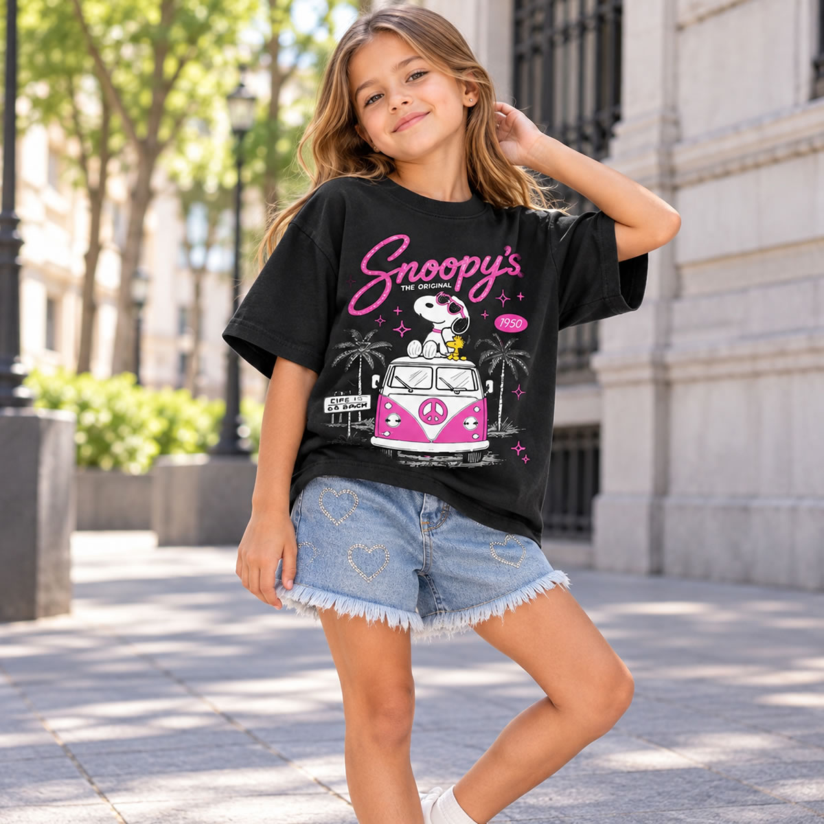 Art 3119-2 / Remera Oversize de Algodón con Estampa talle 6 al 16 - Imagen 4