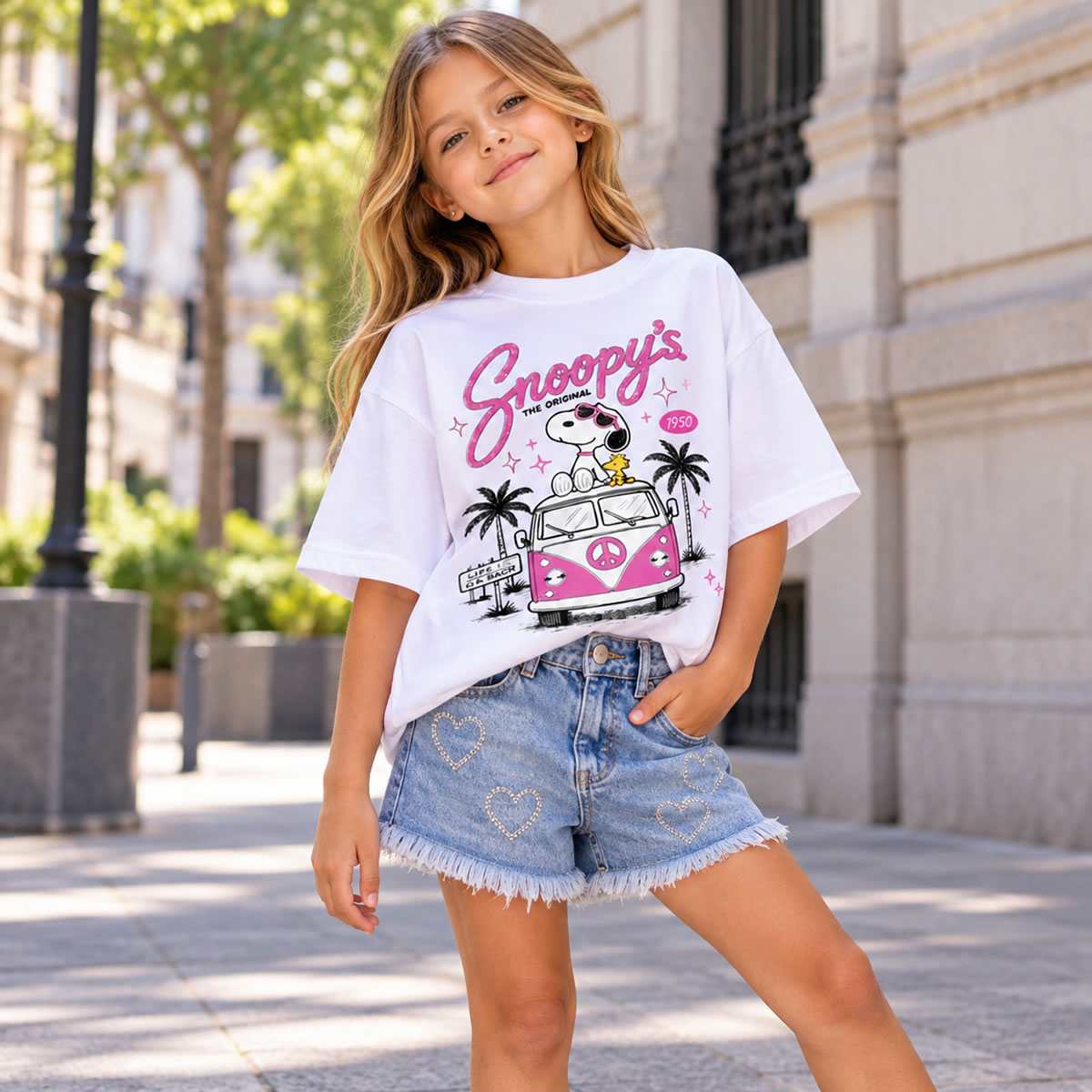 Art 3119-2 / Remera Oversize de Algodón con Estampa talle 6 al 16 - Imagen 3