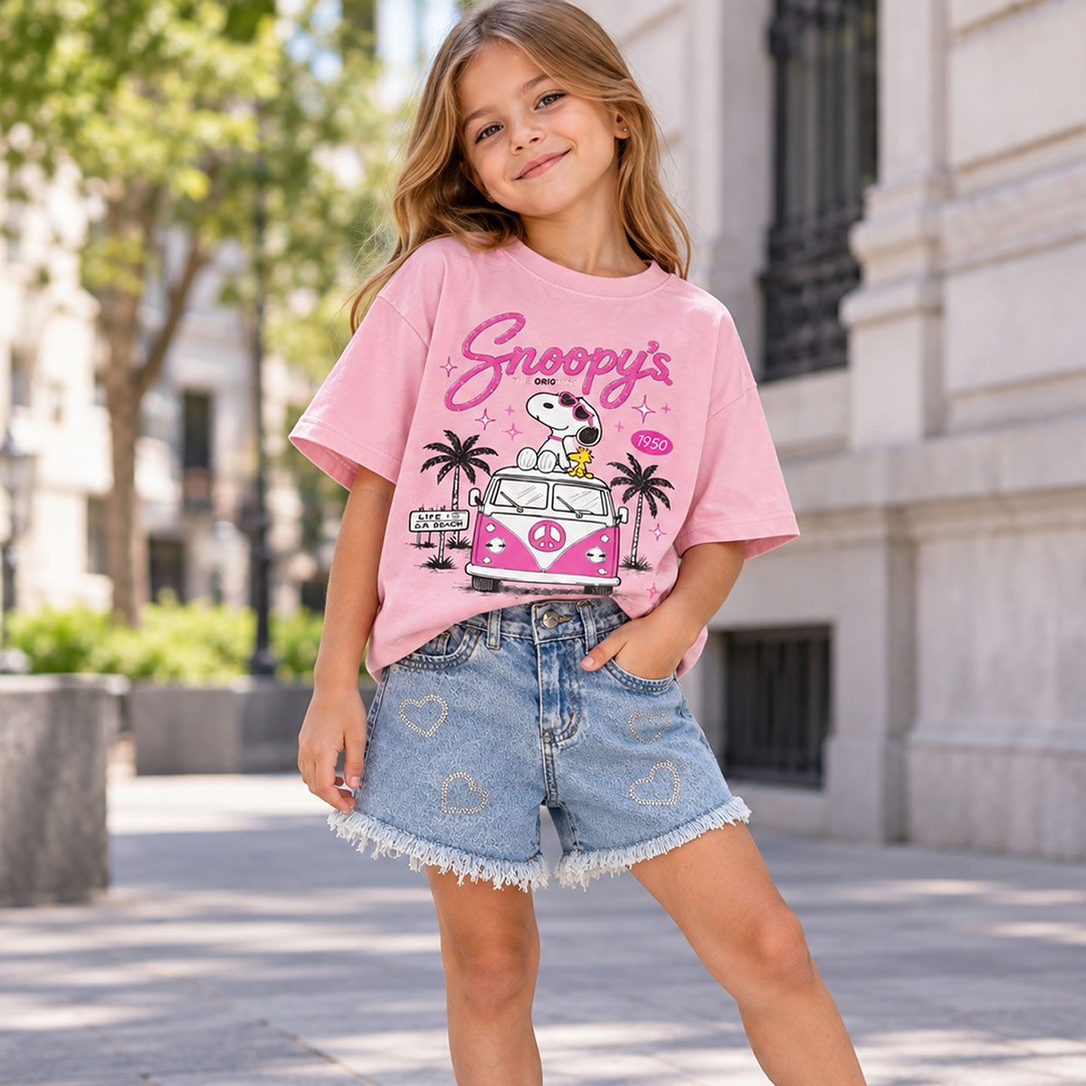 Art 3119-2 / Remera Oversize de Algodón con Estampa talle 6 al 16 - Imagen 2