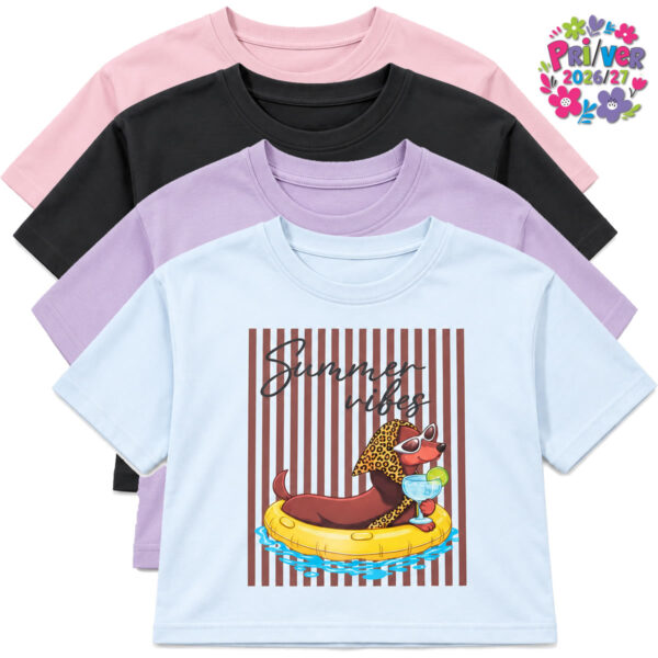 Art 3116-2 / Remera Top Oversize de Algodón con Estampa talle 6 al 16