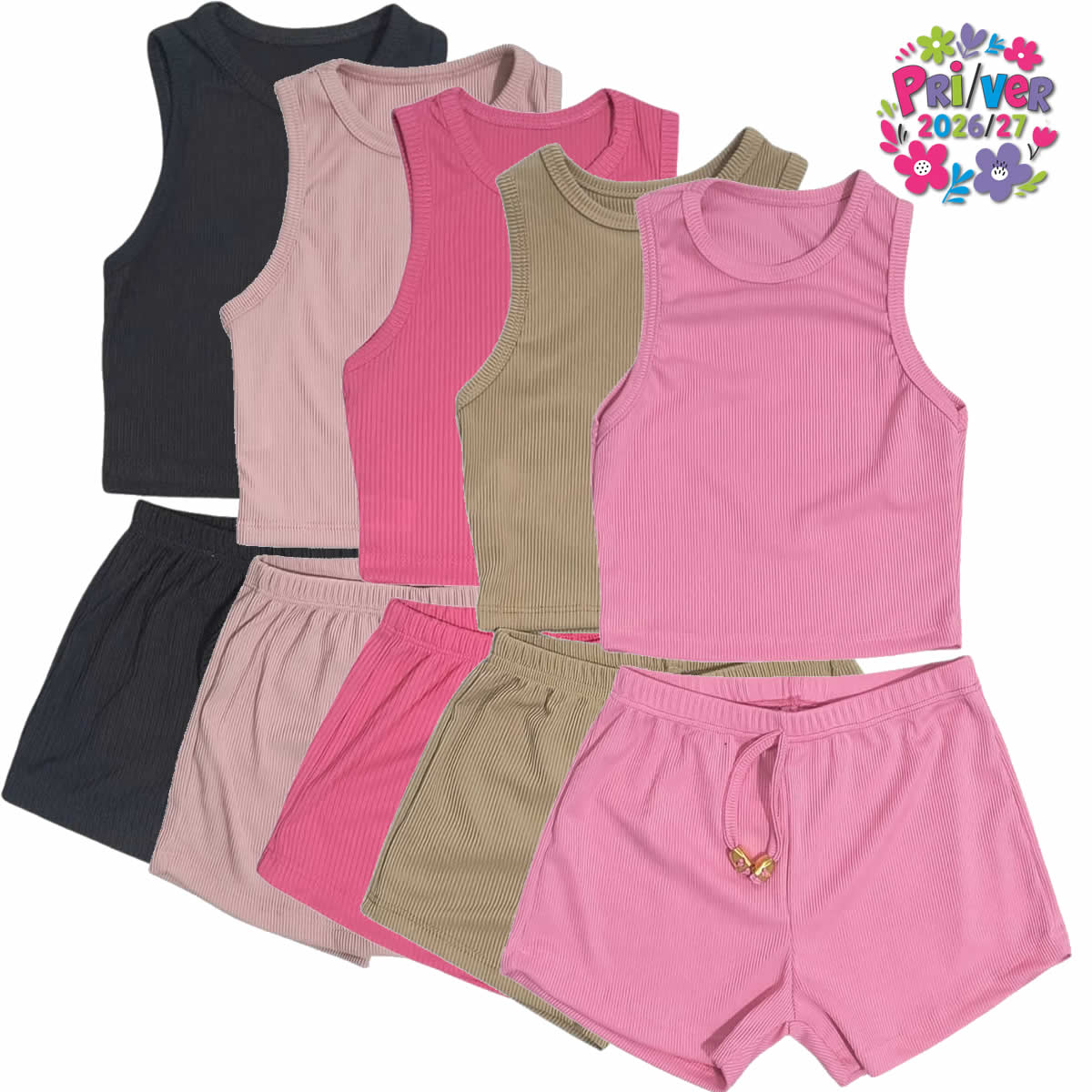 Art 3122 / Conjunto de Musculosa Top y Short Morley talle 4 al 16