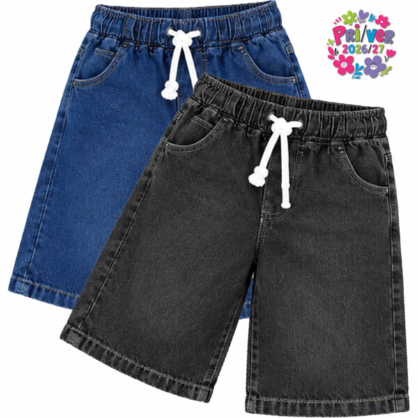 Art 3218 / Bermuda Baggie Cintura Elastico de Jean Talle 4 al 16