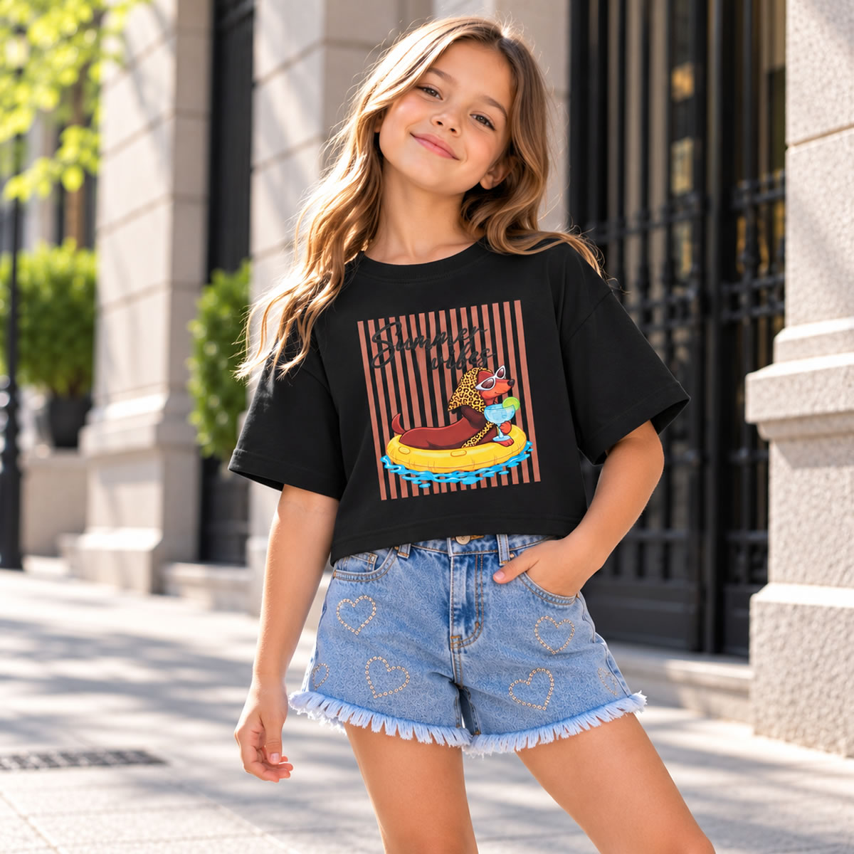 Art 3116-2 / Remera Top Oversize de Algodón con Estampa talle 6 al 16 - Imagen 4