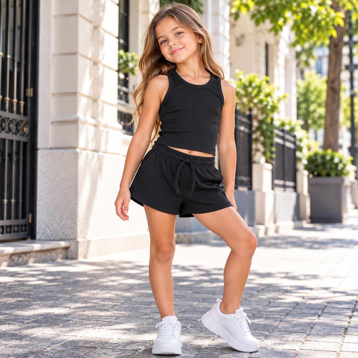 Art 3122 / Conjunto de Musculosa Top y Short Morley talle 4 al 16 - Imagen 4